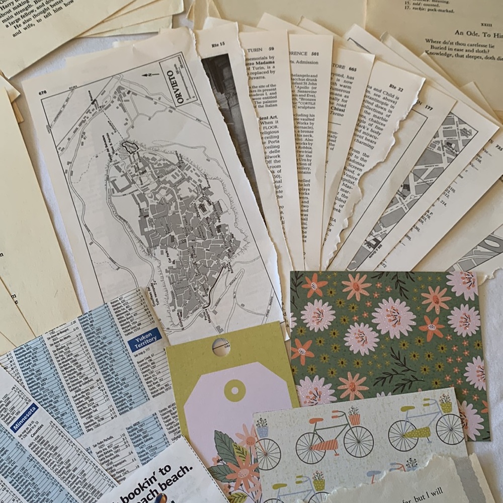 Over 50 vintage book pages for junk journaling and paper crafting. Variety! - Picture 10 of 11